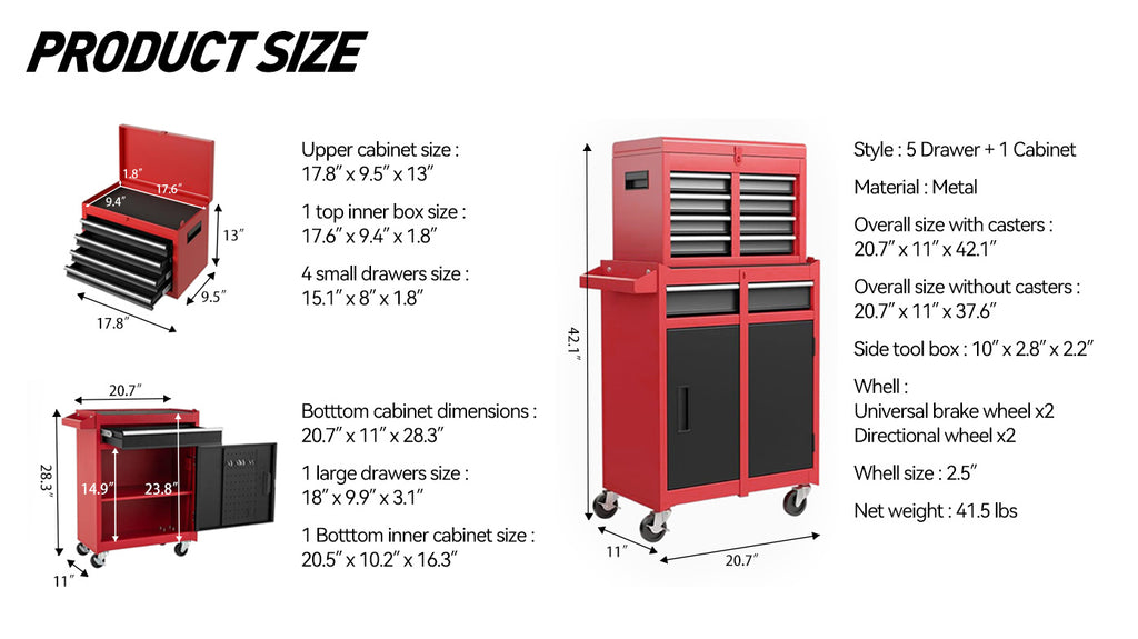 TOOL STORAGE CABINET FOR HOME & GARAGE USE
