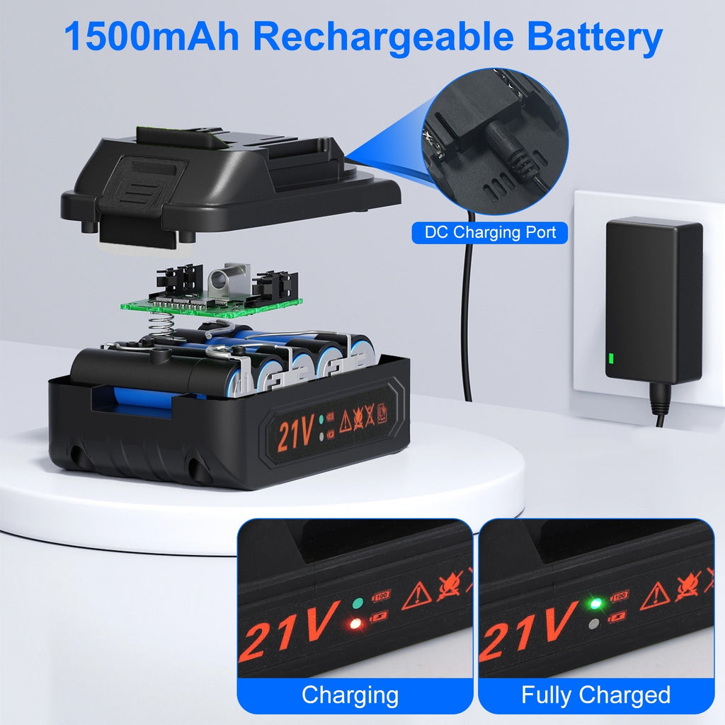 1Pc 140W 150PSI 21V Battery Powered Tire Inflator Cordless Air Inflator Digital Air Compressor With LED Light For Cars Motorcycles Bicycles Balls